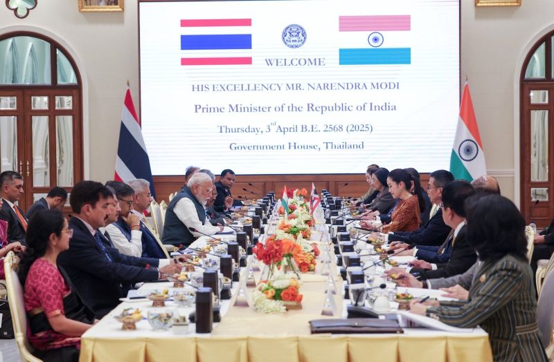 Indian PM Narendra Modi meets Thai PM Paetongtarn Shinawatra when they discussed Strategic Partnership issue