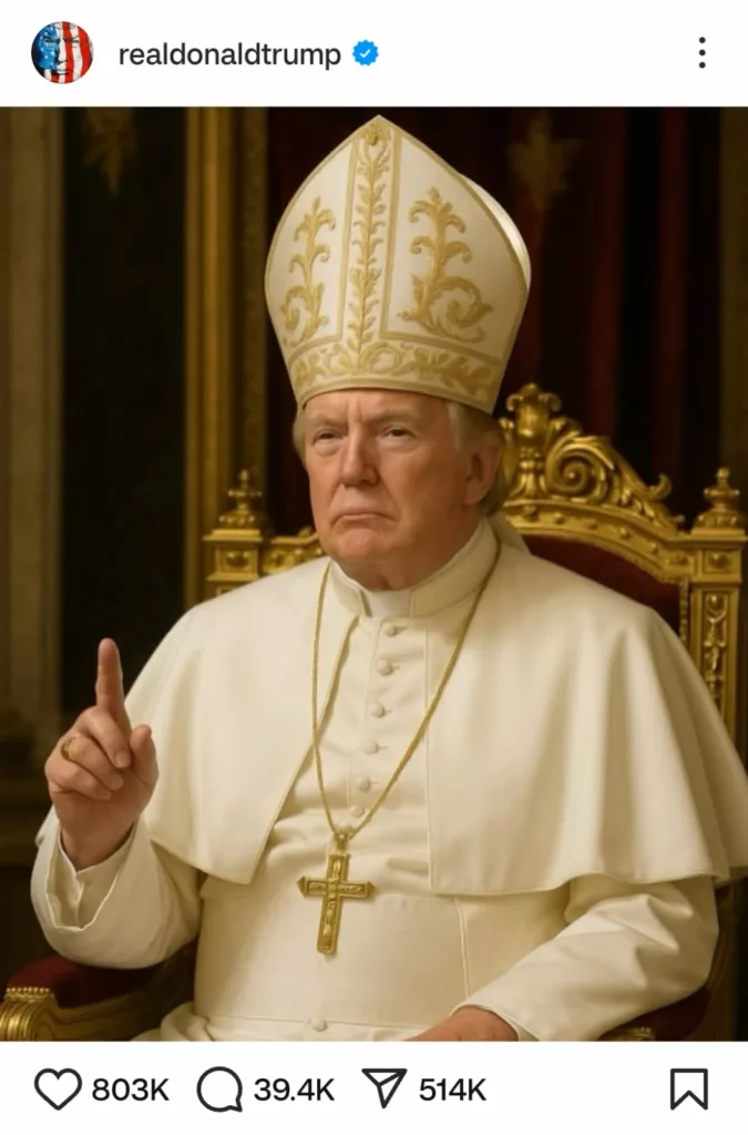 Donald Trump dressed as Pope