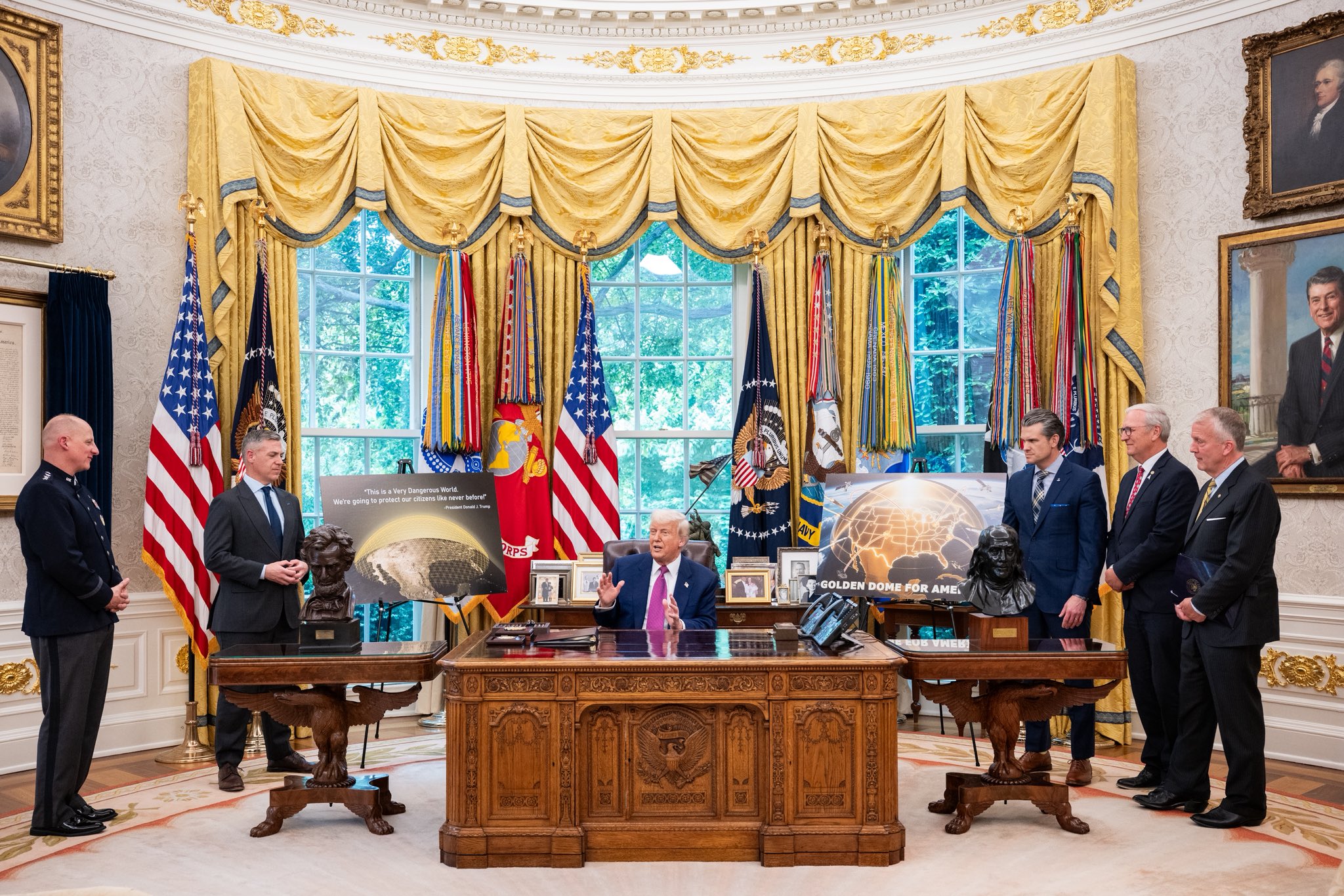 Donald Trump unveils plans to create ‘Golden Dome’ system to combat aerial threats