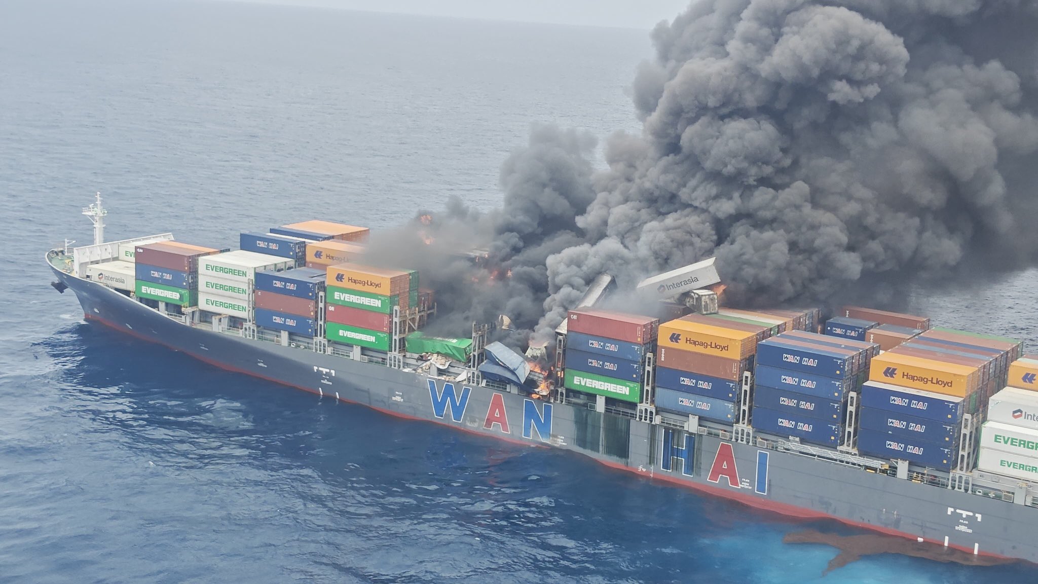 Fire-hit Singapore cargo ship towed away from Kerala coast
