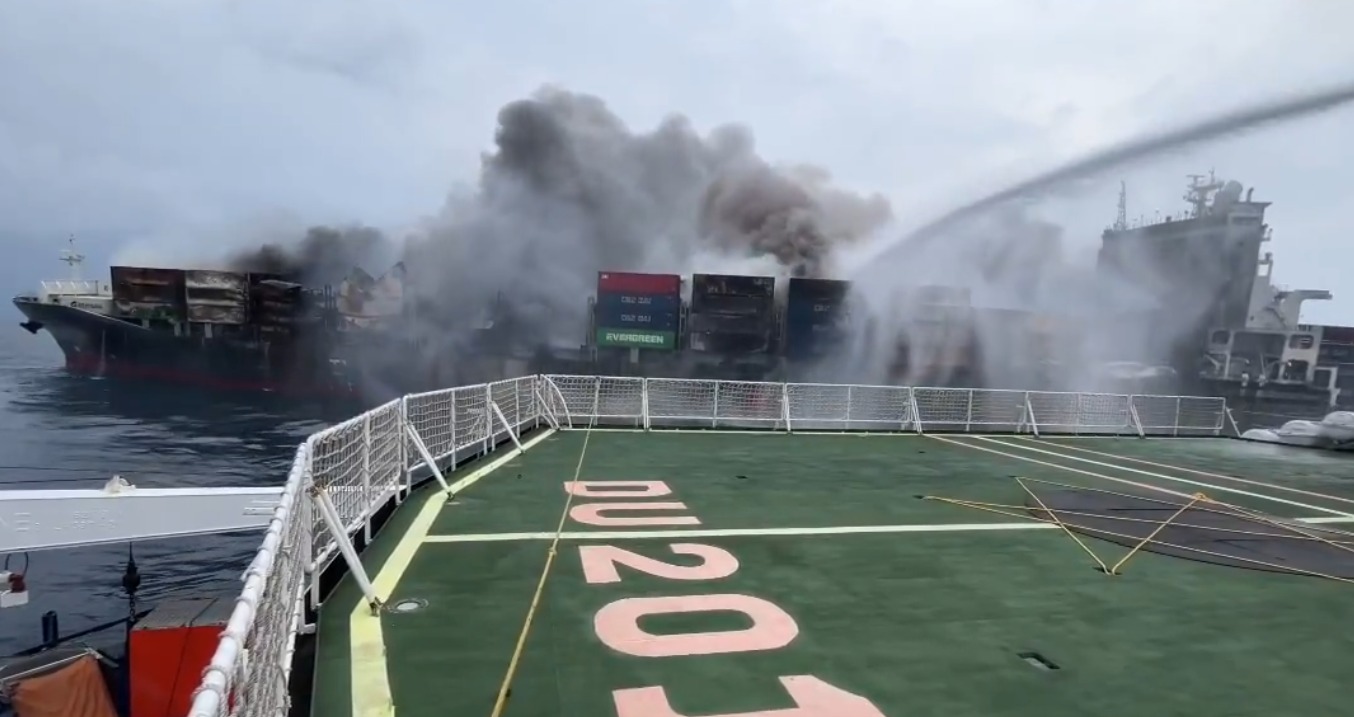 Singapore-flagged ship fire partly contained; vessel drifting off Kerala coast