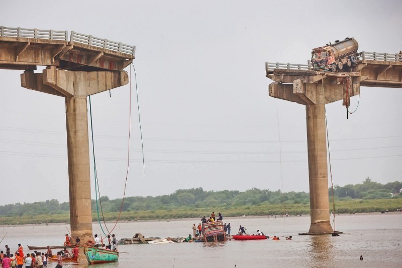 Gujarat’s shocking bridge tragedy: 15 killed as vehicles fall one after another into river after span collapse 