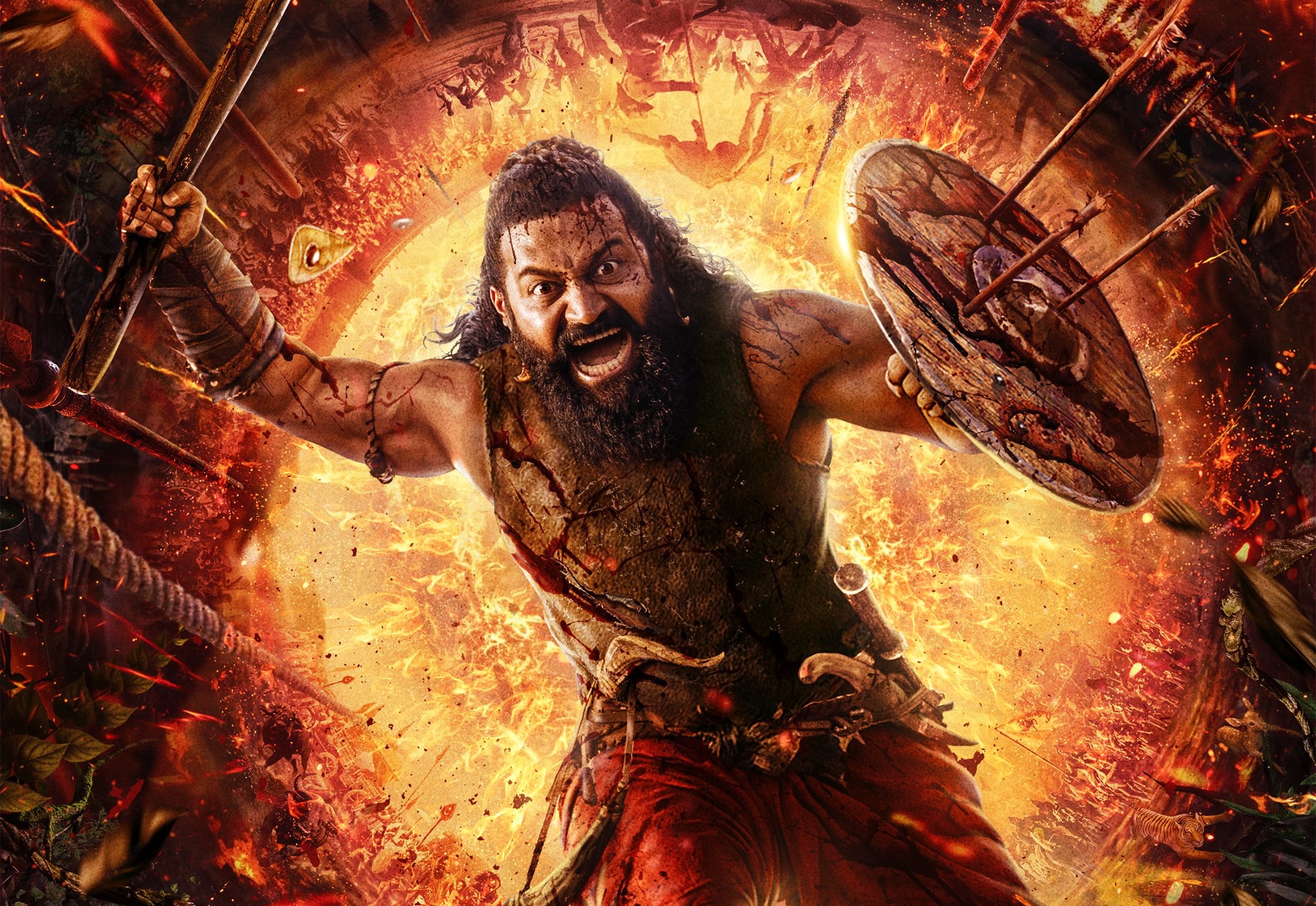 Makers release new poster of Kantara: Chapter 1, featuring Rishab Shetty in an aggressive avatar 