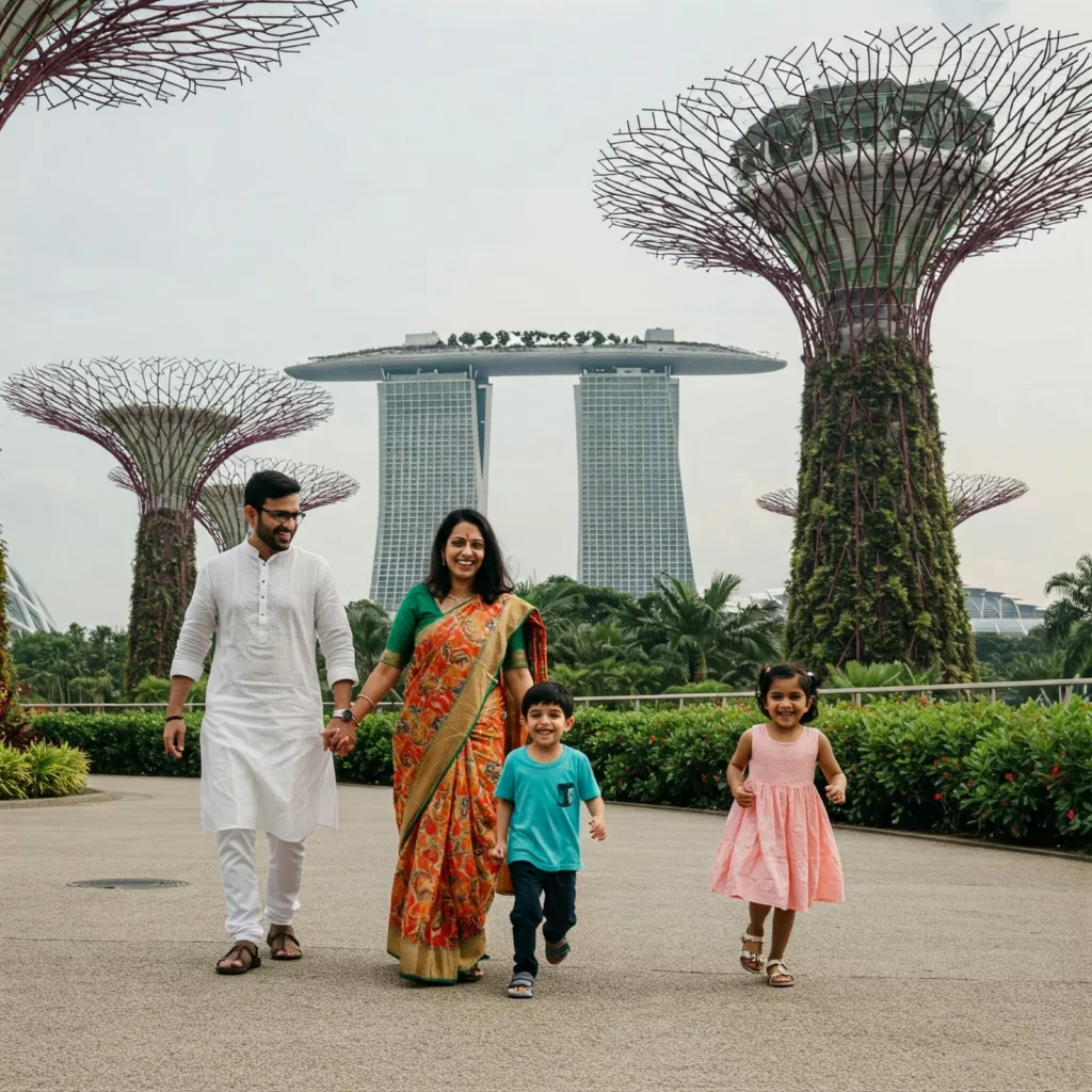 Indian family in Singapore