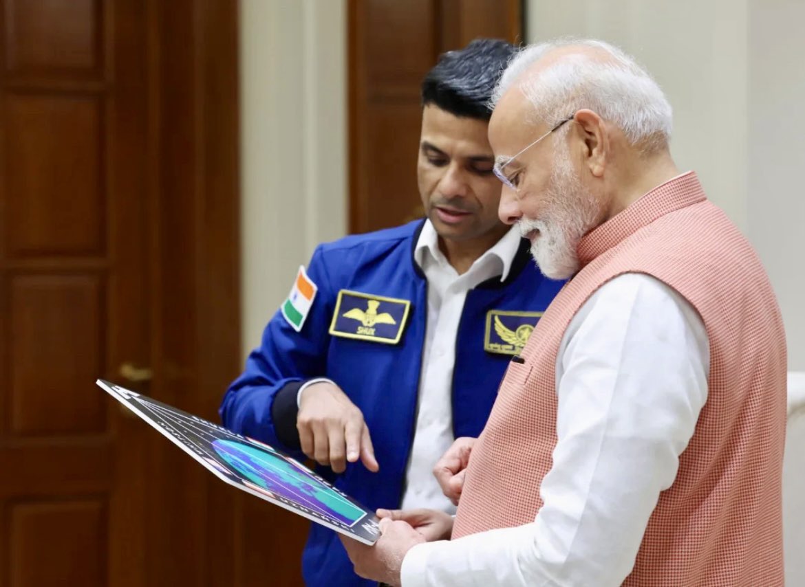 PM Modi interacts with IAF’s Shubhanshu Shukla after historic ISS mission