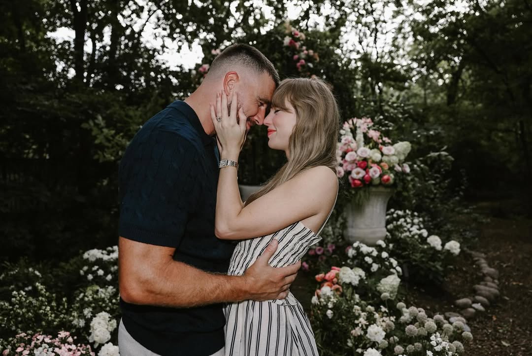 ENGAGED! Taylor Swift and Travis Kelce drop the big news with dreamy photoshoot