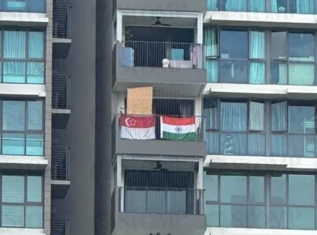 Indian flag at Singapore condo sparks outrage
