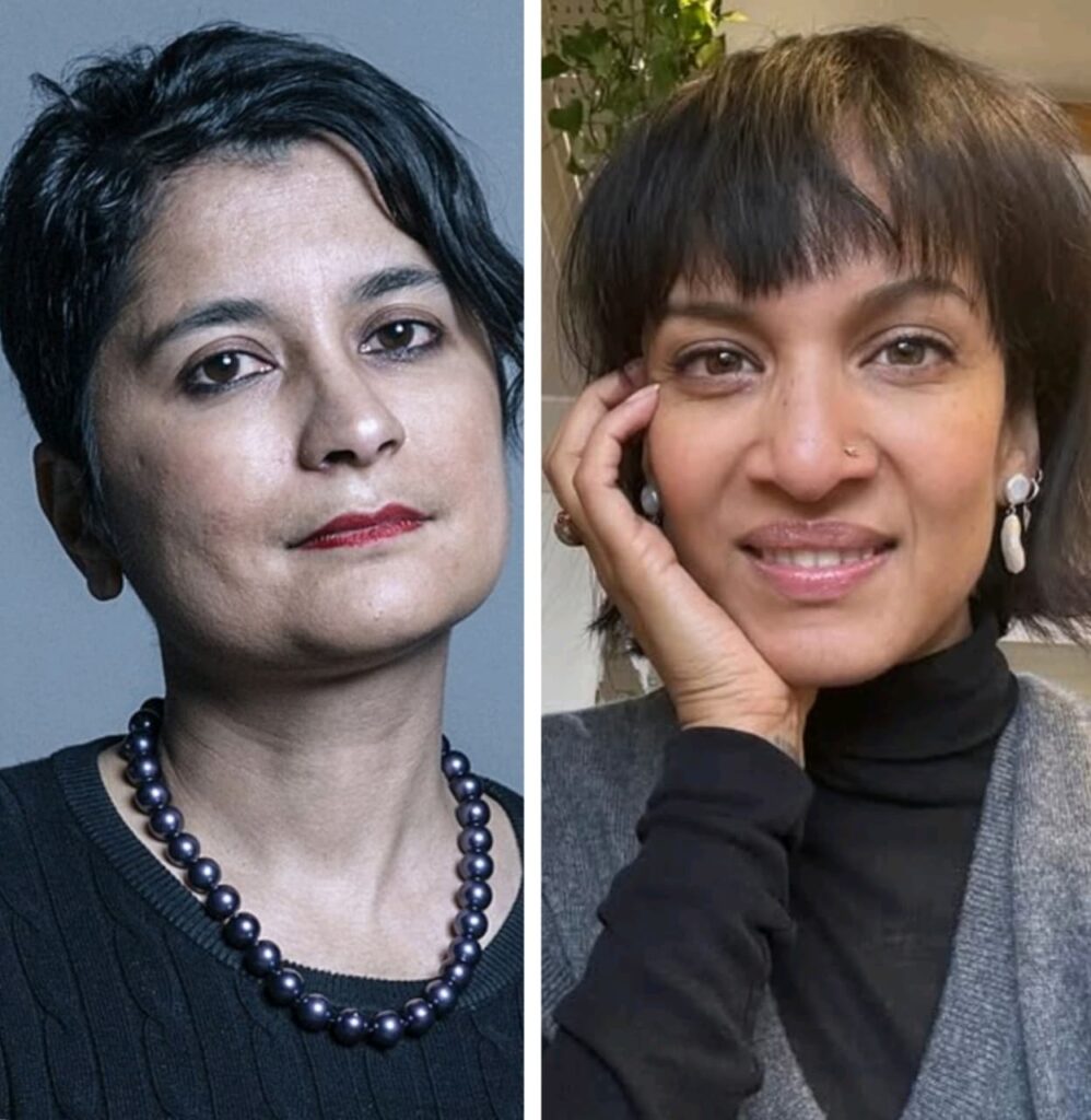 British-Indian lawyer-activist Shami Chakrabarti and renowned sitar artiste Anoushka Shankar