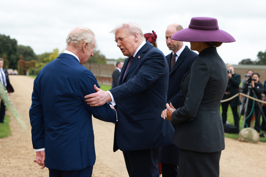 The King and other royals formally welcomed The President and First Lady outside, as a Royal Salute was fired from the East Lawn of Windsor Castle and at the Tower of London. Photo courtesy: royal.uk 