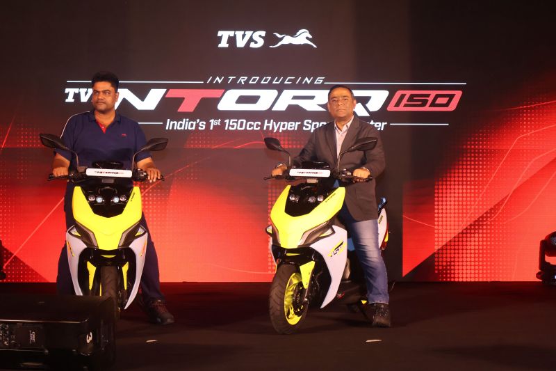 Two-wheeler manufacturing major TVS Motor Company (TVSM) has announced the launch of the TVS NTORQ 150