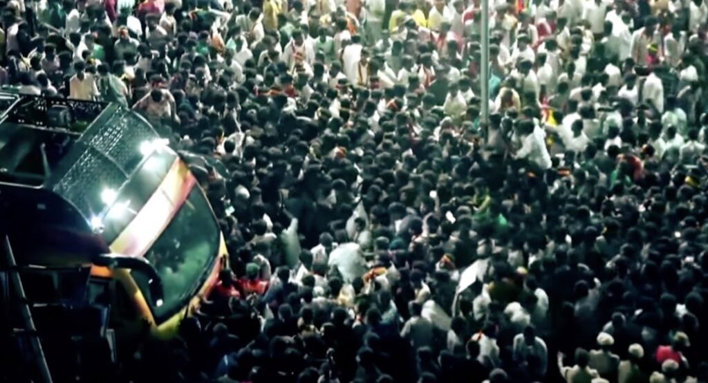 The death toll from the stampede at a political rally in Karur district