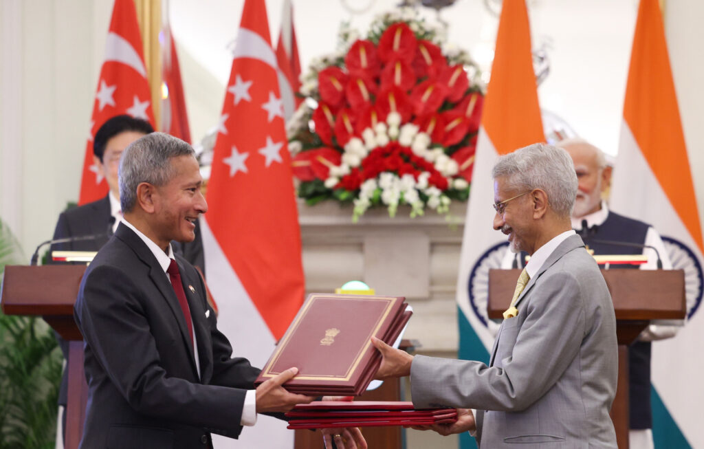 Singapore Foreign Minister Vivian Balakrishnan and Indian External Affairs Minister S Jaishankar