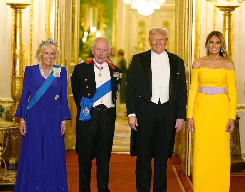 Donald J. Trump, accompanied by the First Lady Melania Trump are currently in the UK for an official State Visit as the guests of The King and Queen. Photo courtesy: royal.uk